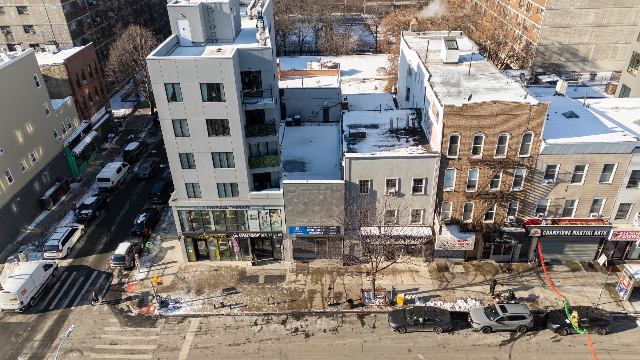 Building exterior - drone photography by Finlay Films