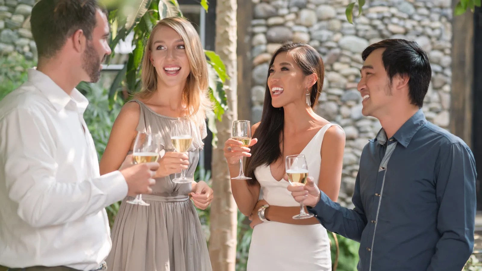 Guests at an evening reception