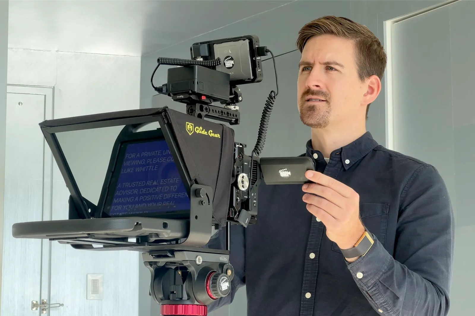 David filming a real estate listing for Finlay Films